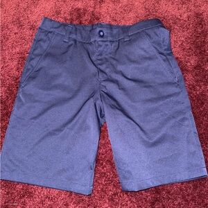 Youth under armour flat front navy golf shorts size large